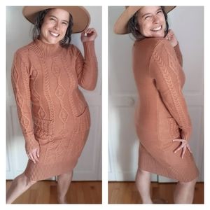 Unbranded Buttery Soft Long Sleeve High Neck Knitted Dress Large